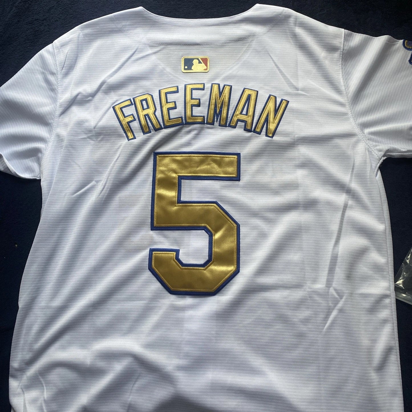 Freddie Freeman #5 L.A. Dodgers White 2025 Gold Collection Limited Jersey(XL)
