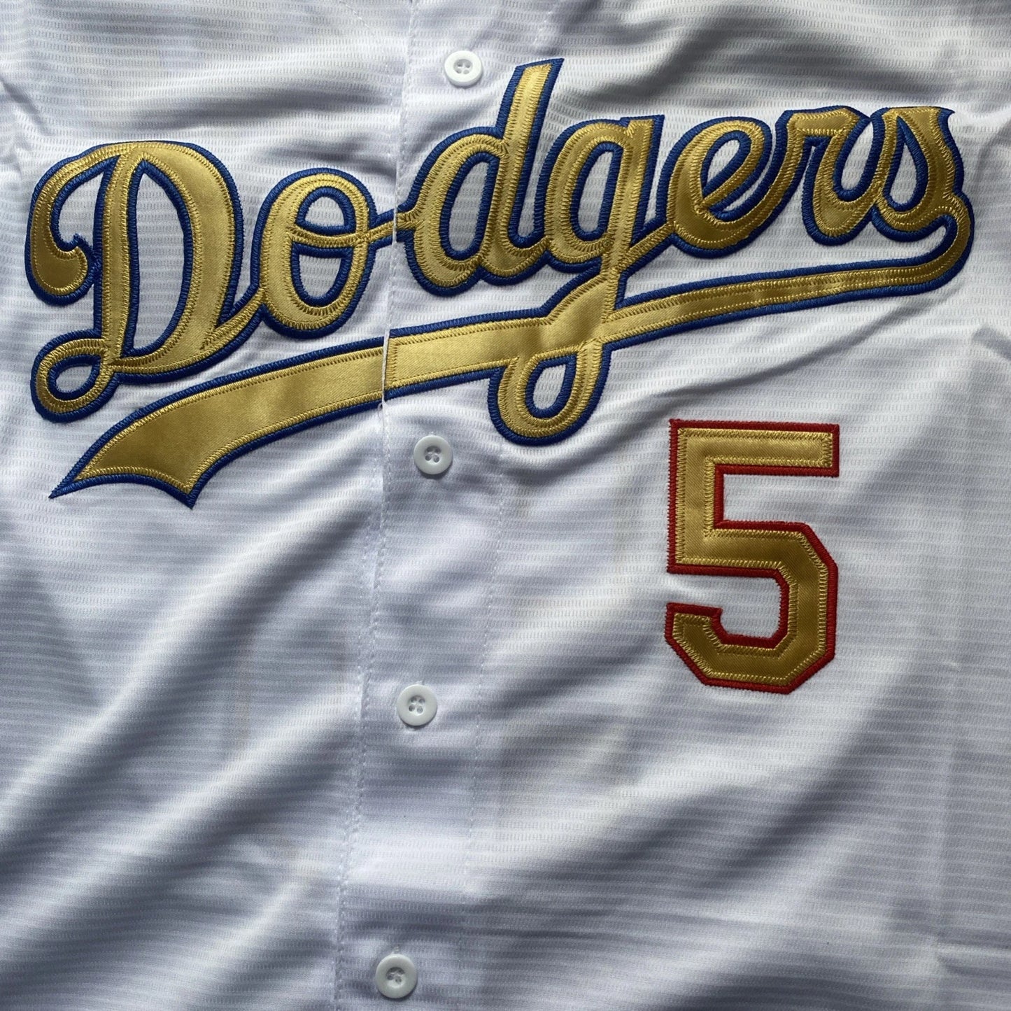Freddie Freeman #5 L.A. Dodgers White 2025 Gold Collection Limited Jersey(XL)