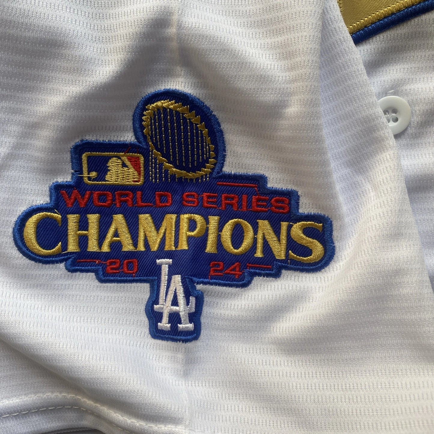 Teoscar Hernandez #37 L.A. Dodgers White 2025 Gold Collection Limited Jersey(XXL)