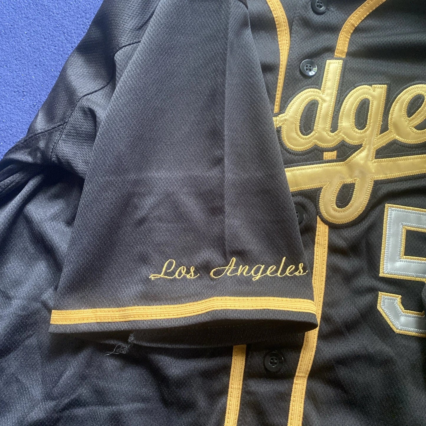 Mookie Betts #50 Dodgers 2020 World Series Champions Black Gold MLB Jersey(L)