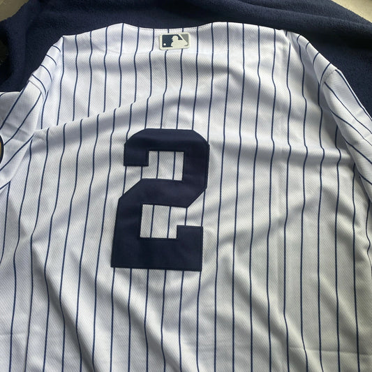 Derek Jeter #2 NY Yankees White 2020 HOF Induction Flex Base MLB Jersey(2X)
