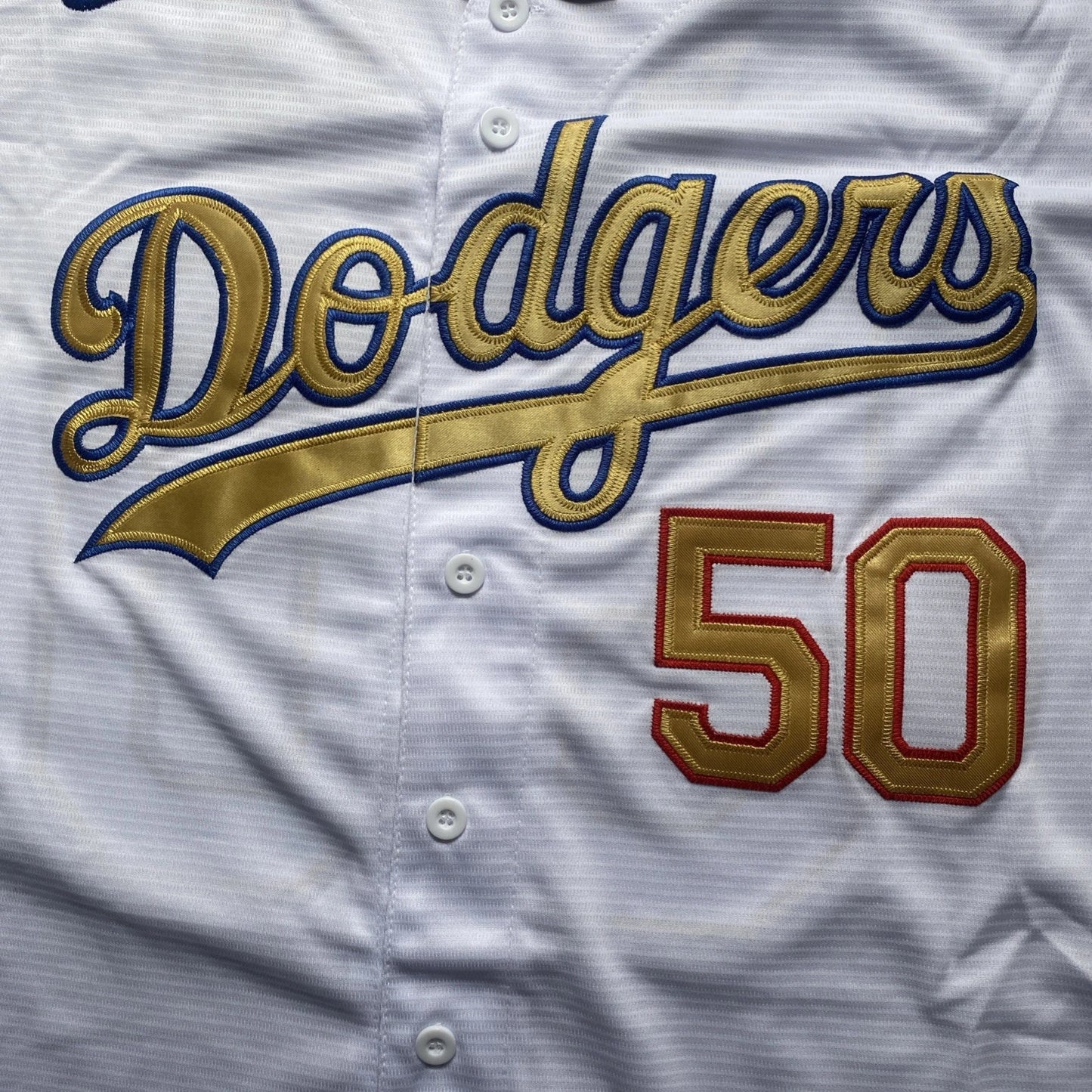 Mookie Betts L.A. Dodgers White 2025 Gold Collection Limited Jersey(L)